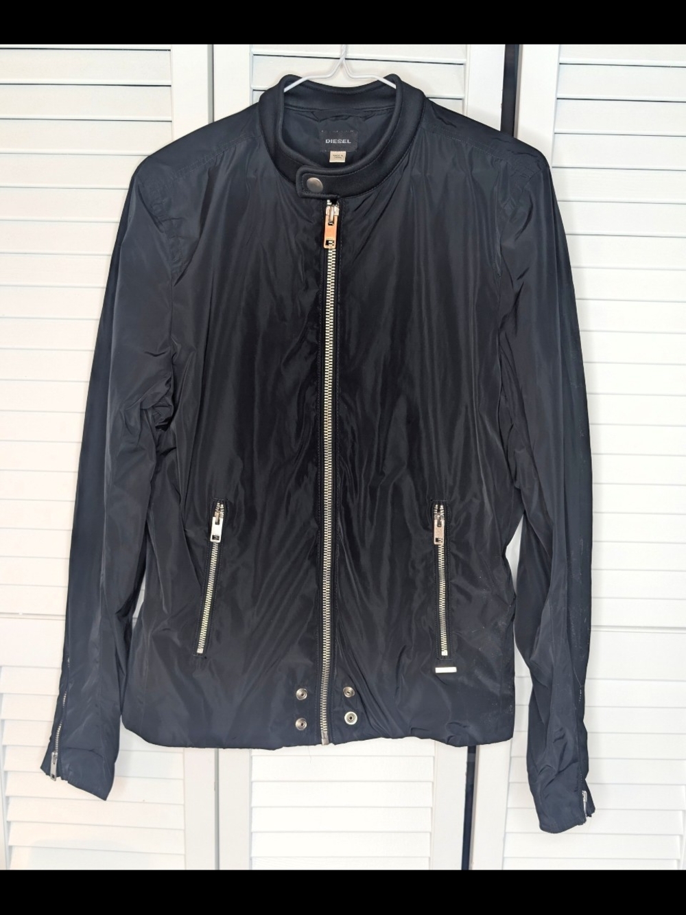 Diesel Black Lightweight Moto Jacket